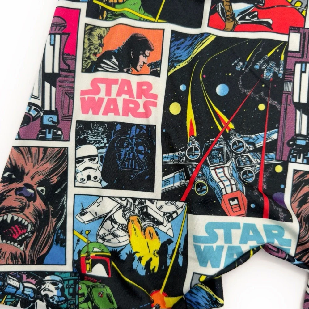 Disney Star Wars Crazy Boxer Briefs Mens Size Large Underwear Chewbacca R2-D2
